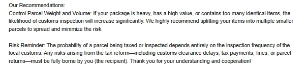 Oopbuy Customs and Taxation recommendations and risk reminder