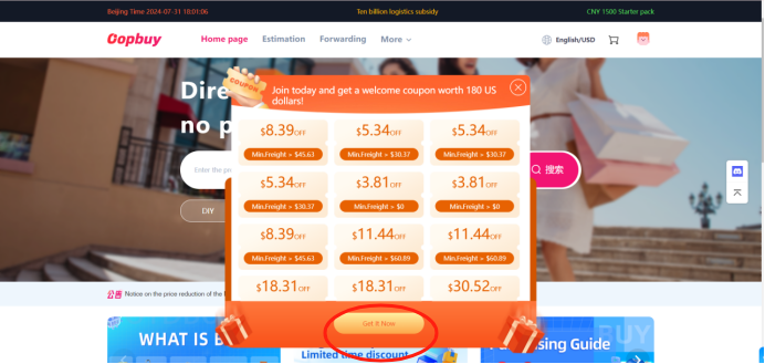 Read the coupon terms — official tutorial frame